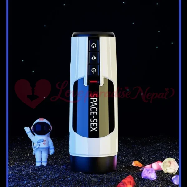 Space-Sex Automatic Heating Telescopic Male Masturbator Cup